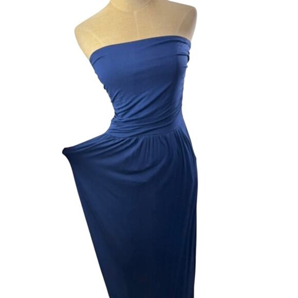 "VANILLA BAY" Strapless Jersey Dress SZ S Pockets Beach Tropical Sexy Casual - Picture 3 of 11